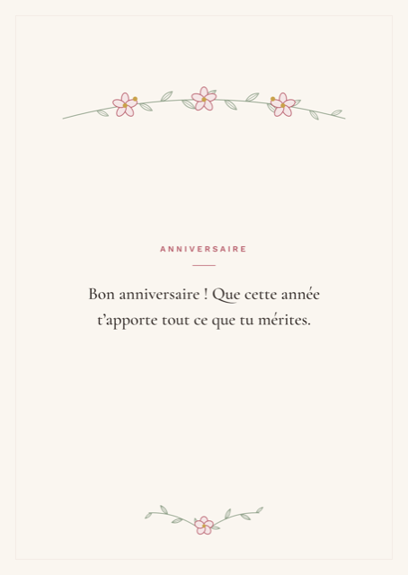 Carte anniversaire