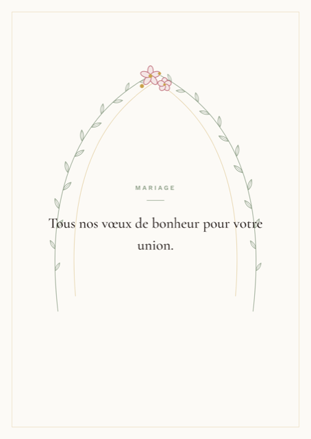 Carte mariage