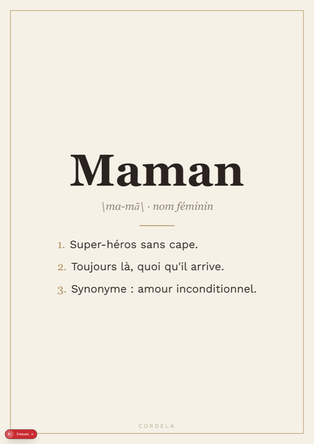 Exemple d'affiche personnalisée