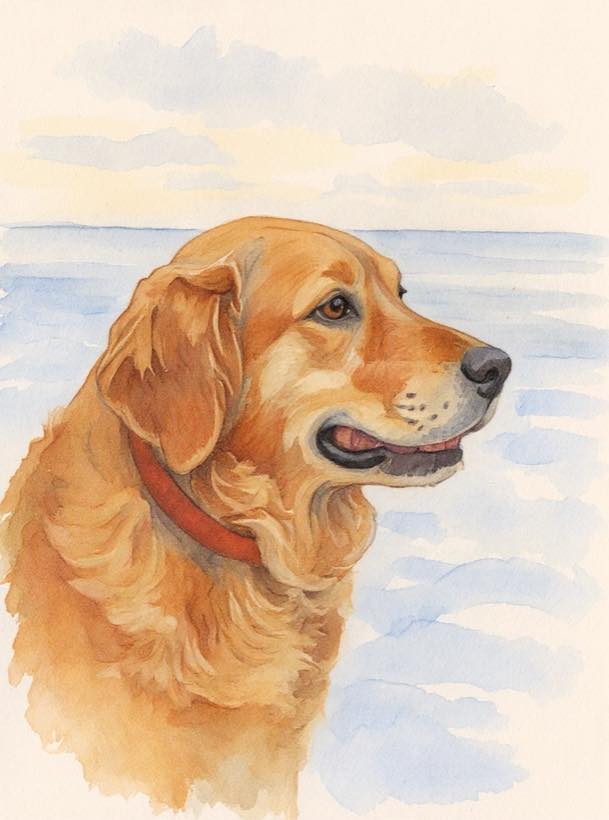 Portrait d'animal — Aquarelle d'artiste