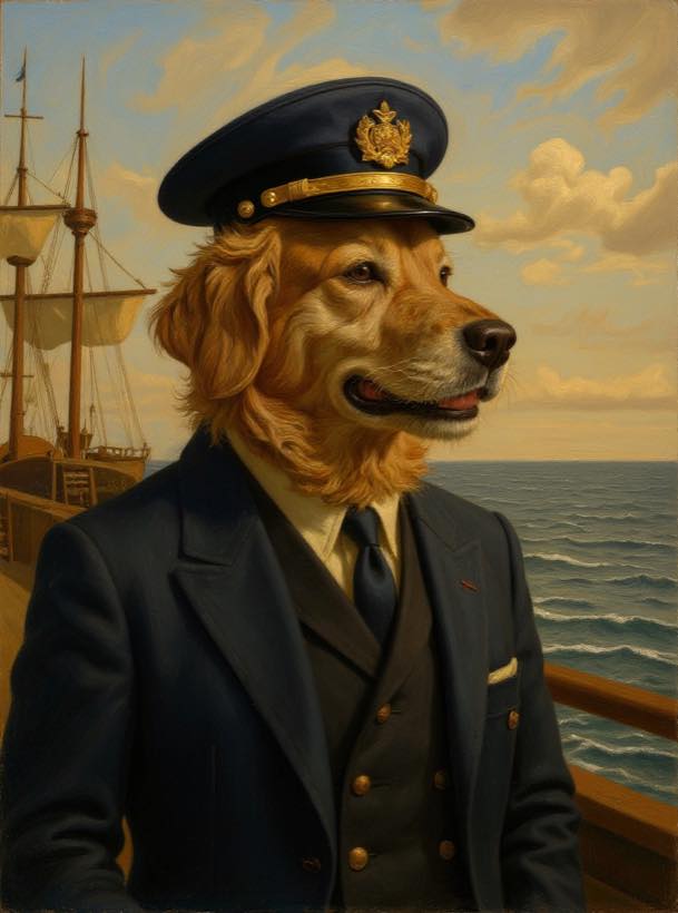 Portrait d'animal — Capitaine de la marine